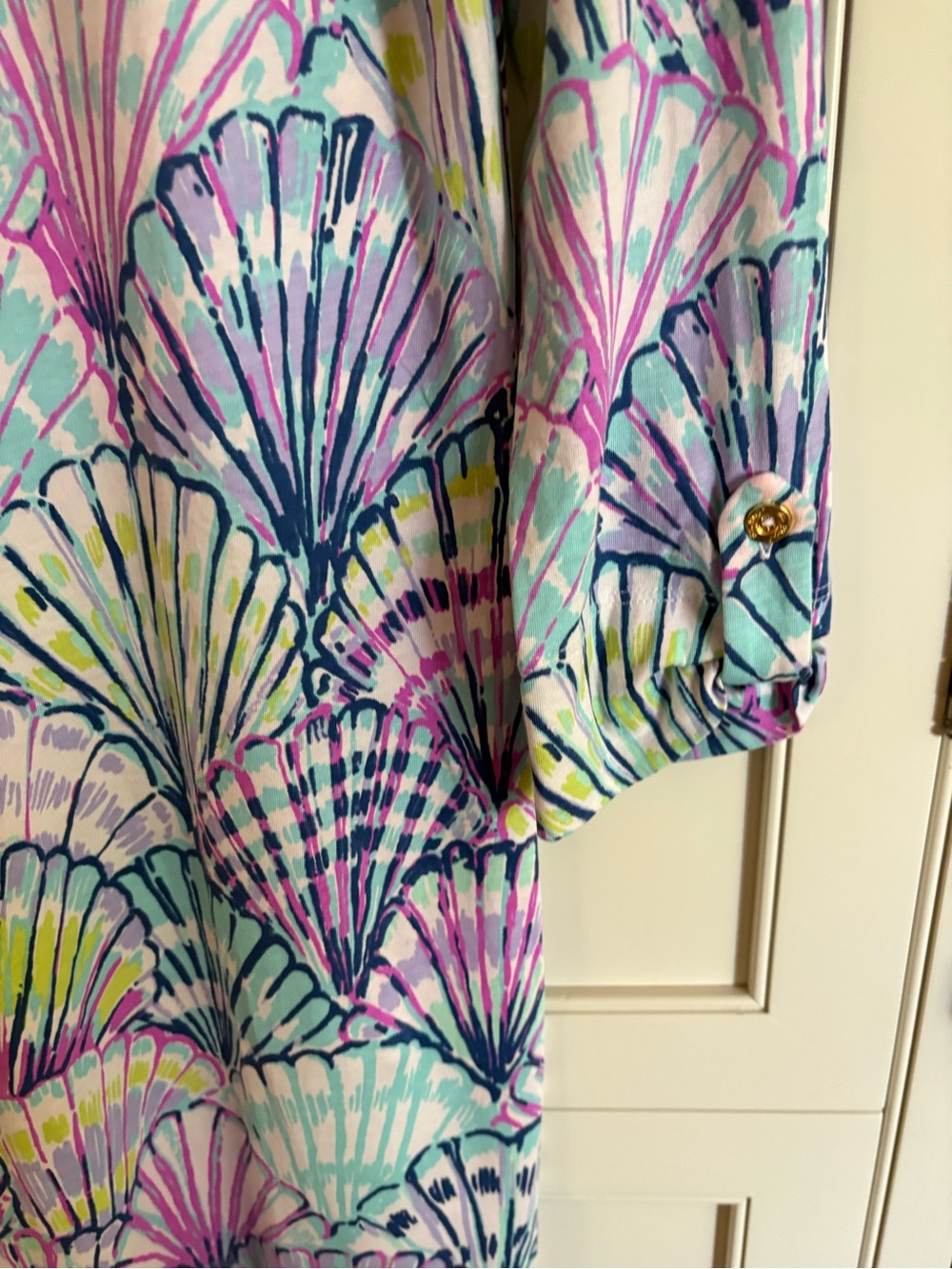 Lilly Pulitzer Shell-Print Dress in Aqua, Purple & Pink